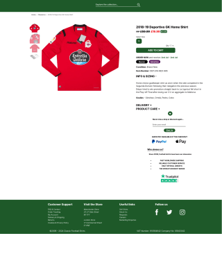 Camiseta Portero Depor 18-19 por solo 21€