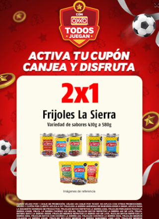 2x1 en Frijoles La Sierra en OXXO