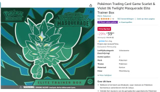 Pokémon Trading Card Game Scarlet & Violet 06 Twilight Masquerade Elite Trainer Box voor €39,99 bij Amazon