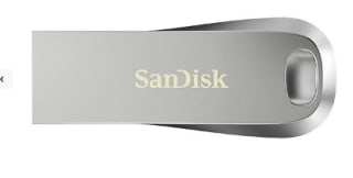 Memoria USB 128 GB - SanDisk Ultra Luxe, USB 3.1, 150 MB/s, Protección por Contraseña, SecureAccess®, Plata por 9,99€