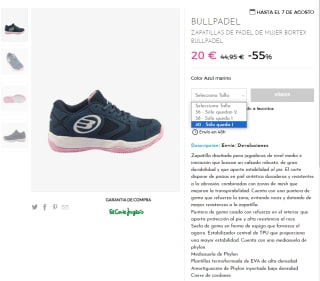 Zapatillas Bullpadel por 20€