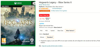 Hogwarts Legacy voor €35,18 bij Amazon