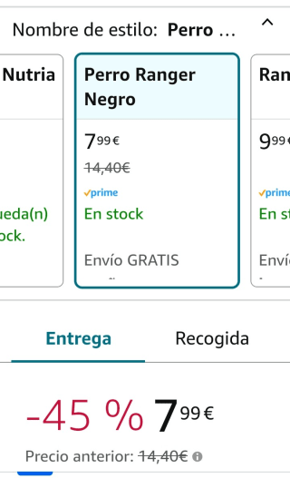 Ty Beanie Baby peluche perro negro 15cm por 7,99€.