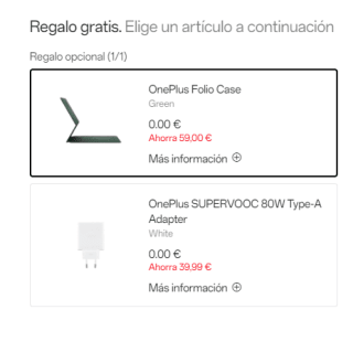 Pack de OnePlus Pad 8GB/128GB + Watch 2R + Folio Case por 349€