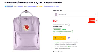 Fjällräven Kånken Unisex Rugzak - Pastel Lavender voor €50 bij Bol