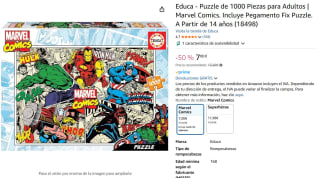 Puzle marca Educa -Marvel Comics de1000 Piezas por 7€