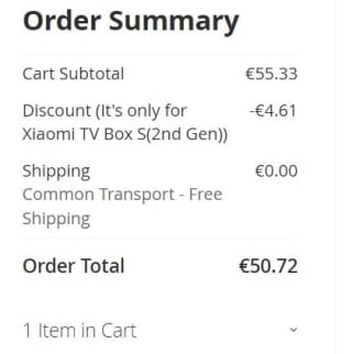 Xiaomi TV Box S(2nd Gen) voor €50,55 dmv code bij Gshopper
