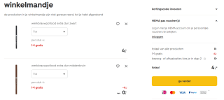 1+1 gratis op wenkbrauw make-up bij HEMA