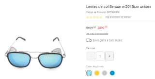 Gafas de Sol Sersun M2045CM por $299 en Liverpool