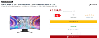 Corsair Xeneon Flex 45WQHD240 monitor voor €1699 bij Alternate