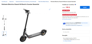 Patinete Eléctrico Xiaomi Mi Electric Scooter Essential por 199€