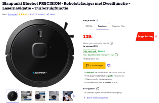 Blaupunkt Bluebot Precision robotstofzuiger voor €139 bij Bol