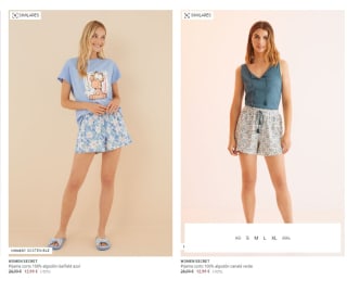 Recopilación pijamas cortos de mujer por 11,69€ desde Women's secret