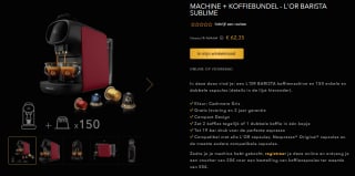 150 l'or capsules kopen, 1 toestel gratis