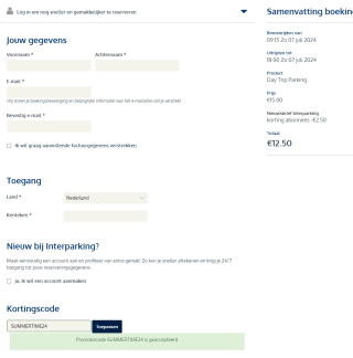 €2,50 korting op parkeren bij Interparking