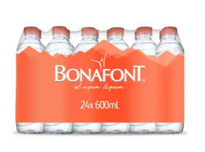 Agua Natural Bonafont 24 pzas 600 ml 2 x $99 en Sam's Club