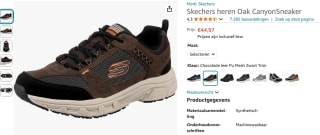 Skechers Oak Canyon herensneakers voor €44,97 bij Amazon