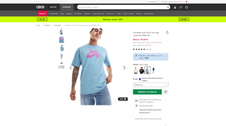 Camiseta azul claro con logo central de Nike SB por 8,40€