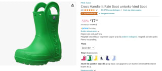 Crocs Handle It Rain Boots Kids voor €17,50 bij Amazon