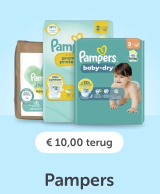 Gratis pak Pampers t.w.v. € 10,- (of € 10,- korting) na cashback via Tikkie