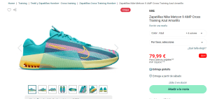 Zapatillas Nike Metcon 9 AMP Cross Training Azul Amarillo por 79,95€