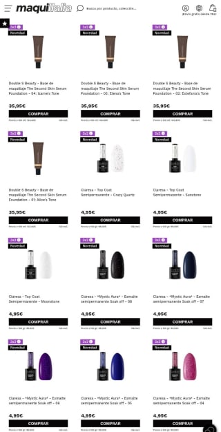 3×2 en Multimarcas desde Maquillalia.