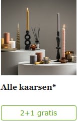 2+1 gratis op alle kaarsen bij Leen Bakker