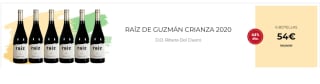 6 Botellas de Raíz de Guzmán Crianza 2020 por 44€
