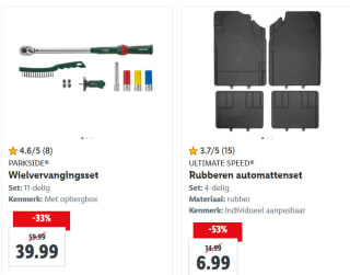 Tot 80% korting op auto en motor accessoires bij de Lidl