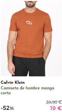 CALVIN KLEIN - Camisetas hombre por 19€