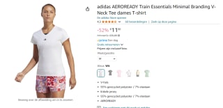 adidas Aeroready T-shirt voor dames voor €11,90 bij Amazon
