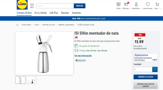 Sifón montador de nata iSi por 13,99€