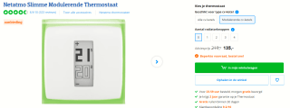 Netatmo Slimme Thermostaat Modulerend - OpenTherm Cv-ketel voor €135 bij Coolblue
