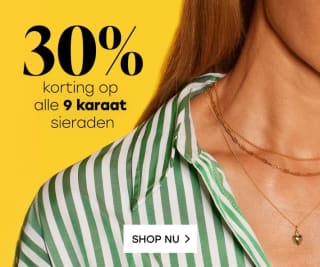 30% korting op alle 9 karaat sieraden bij Lucardi