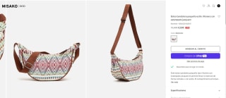 Bolso bandolera pequeño estilo riñonera con estampado jacquard por 6€