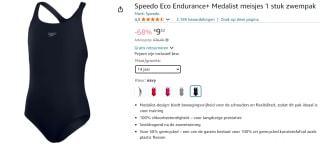 Speedo Eco Endurance+ Medalist meisjes badpak voor €9,52 bij Amazon NL