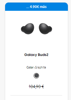 Móvil Samsung Galaxy S23 de 256GB + Auriculares Galaxy Buds2 por solo 827,04€
