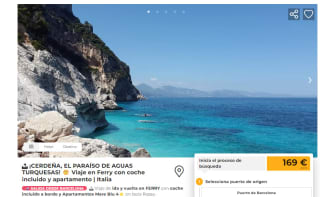 Cerdeña 7 noches con Ferry + apartamento por solo 169€