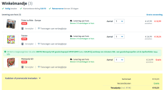 Gratis Monopoly GO! gezelschapsspel bij aankoop vanaf €50 aan spellen bij Toychamp