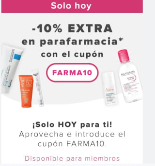 10% descuento extra en parafarmacia desde Druni