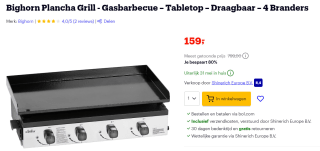 Bighorn Plancha grill gasbarbecue voor €159 bij Bol.com