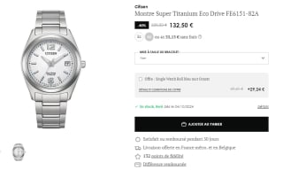 Reloj Citizen Super Titanium FE6151-82A por 137,40€