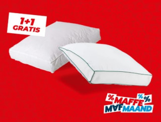 1+1 gratis op kussens bij Beddenreus