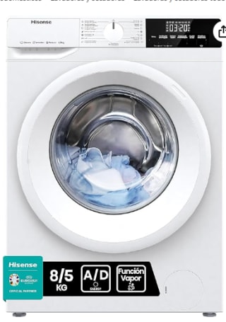 Lavadora Secadora 8+5 Kg marca Hisense WDQE8014EVJM por 339,99€