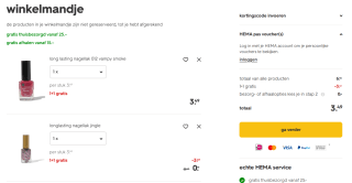 1+1 gratis op nagellak bij HEMA