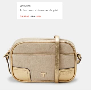 Bolso con cantoneras de piel Latouche por 29.99€