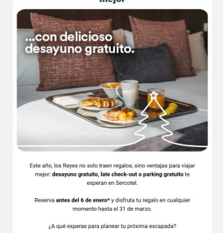Elige tu regalo al hacer tu reserva en Sercohoteles