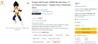 Dragon Ball Figura Vegeta Visor por 15€