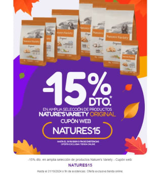 15% descuento en Nature's Varity original