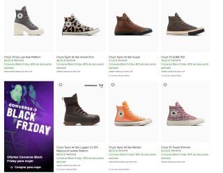Converse hasta 40% descuento en Black Friday